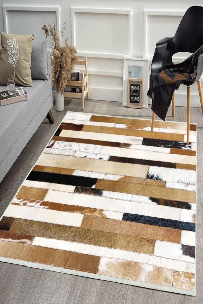 Birkilim Yıkanabilir Dekoratif Halı İpeksi Kaymaz Taban | MLN-IP-HS-456