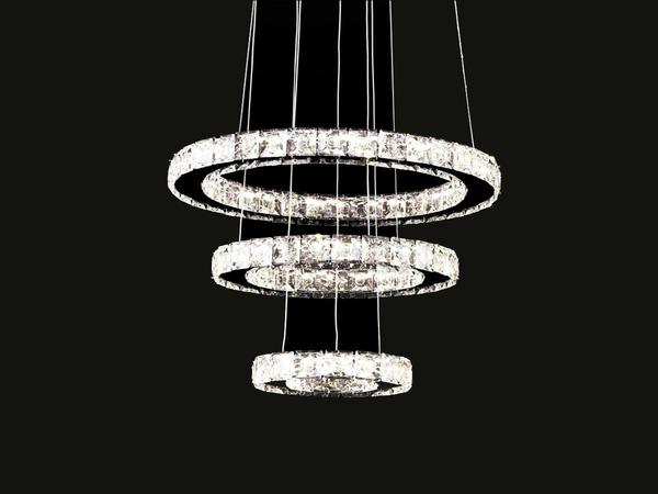 Dekonaz Kristal LED Yuvarlak Tavan Lambası MP3 Bluetooth 45cm | DTX-C23-23