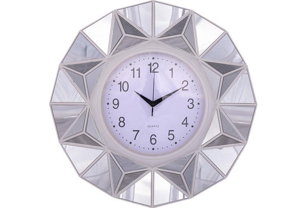 Dekonaz | Aynalı Saat | Beyaz | Aynalı | Duvar Saati | Gp-0094