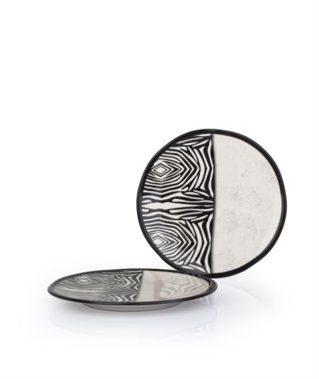 Acar | Assiette à Dessert Motif Zèbre 16 cm