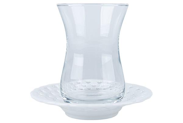 Almina Porselen Çay Tabağı 6 Adet | Beyaz | Al-2805