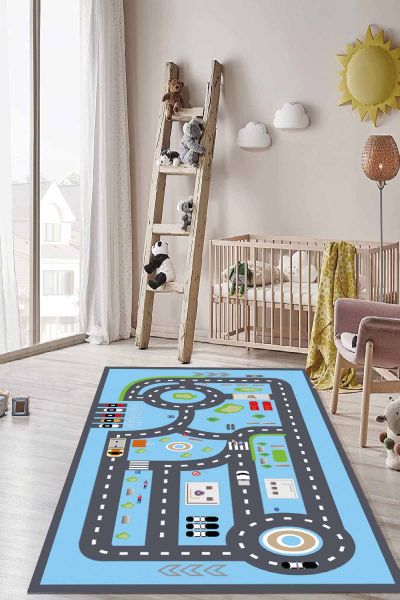 Birkilim Yıkanabilir İpeksi Kaymaz Taban Çocuk Odası Halısı | MLN-IP-HT-748