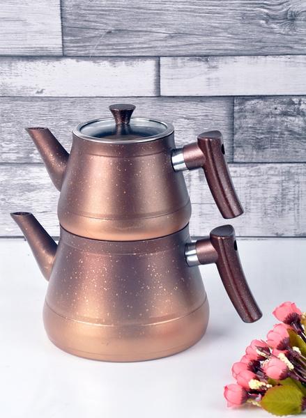 Bayev Granite Colored Teapot Set (Gold) - 200459