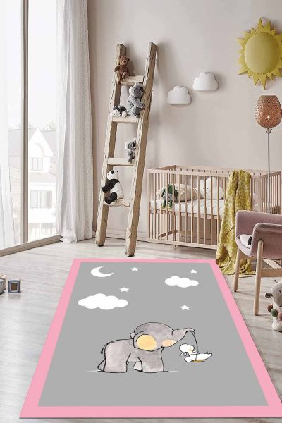 Birkilim Yıkanabilir İpeksi Kaymaz Taban Çocuk Odası Halısı | MLN-IP-HT-905