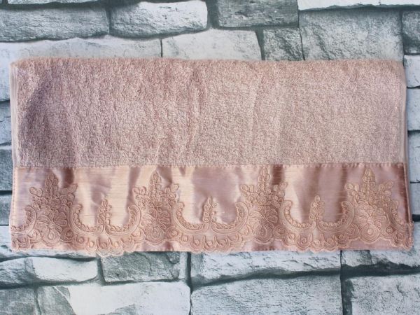 Dowry Land Fioret Embroidered Dowery Towel Powder