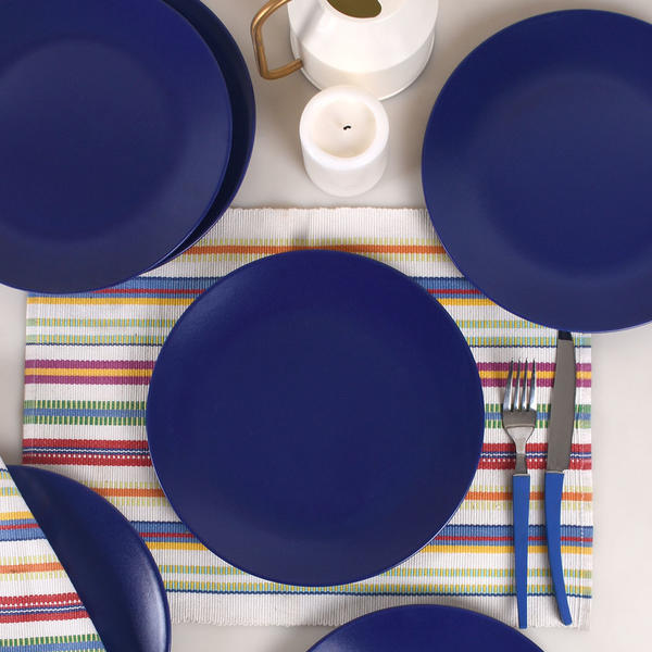Matte Cobalt Aegean Service Plate 6 Pieces 25 Cm | Keramika