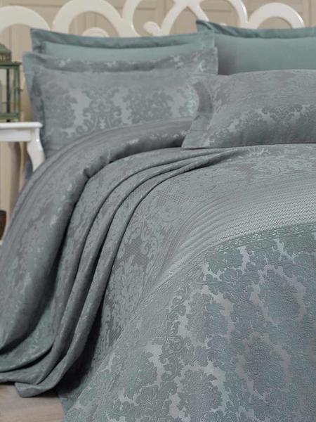 Dantela Sımay Şönilli Jakarlı Yatak Örtüsü Maldiv