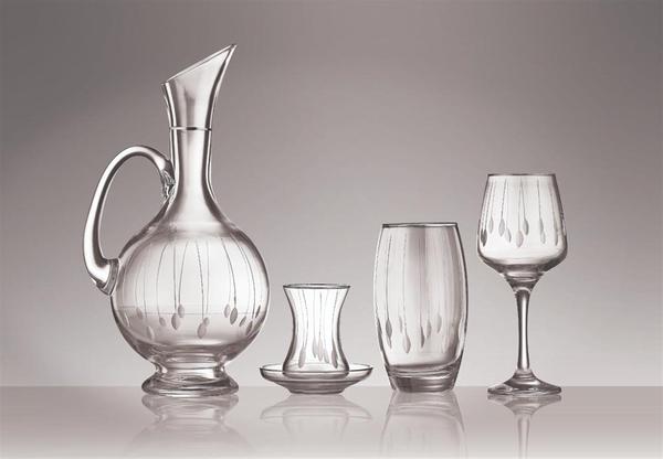 Damla Platin 49 Parça Kristal Takimi