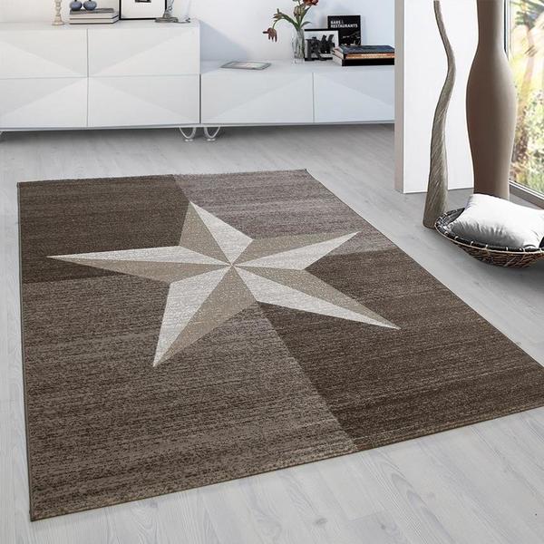 Ayıldız Plus Yıldız Desenli Halı 100% PP Heatset 6mm 1400gr | Bej | 8002Beige