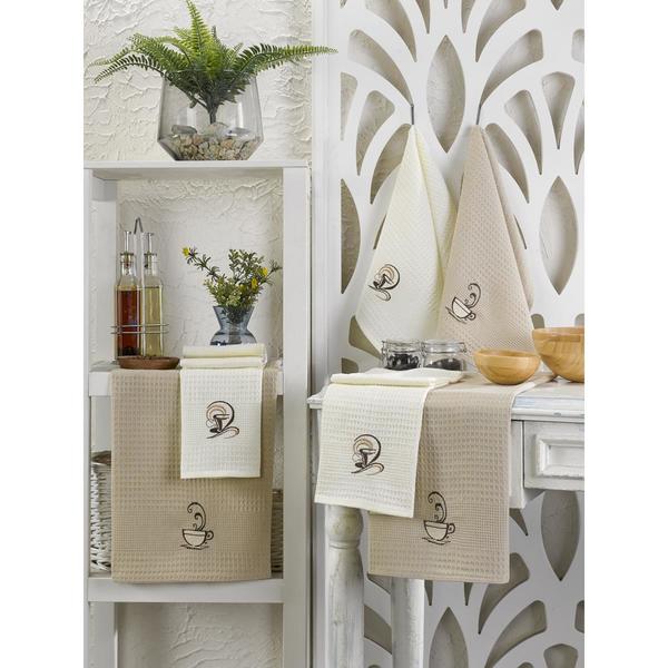 Forev Kitchen Towel Set of 6 45X60-Coffee Set