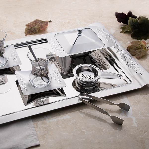 Çırağan Saten 28 Parça Çay Seti (Bardaksız)