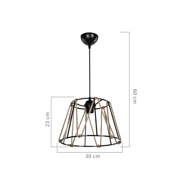 Pendentif Balat Rope Noir