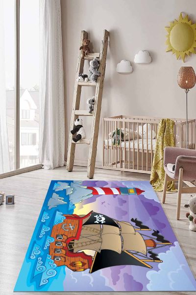 Birkilim Yıkanabilir İpeksi Kaymaz Taban Çocuk Odası Halısı | MLN-IP-HT-1134