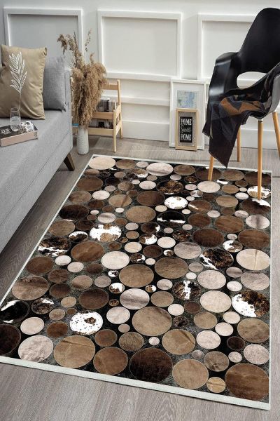 Birkilim Yıkanabilir Dekoratif Halı İpeksi Kaymaz Taban | MLN-IP-HS-453