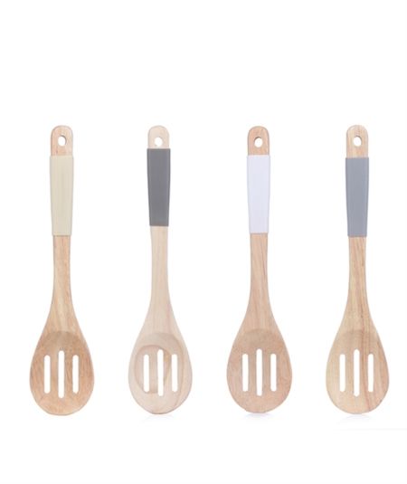 Acar Mutfak | Ahşap Silikon Saplı Delikli Spatula