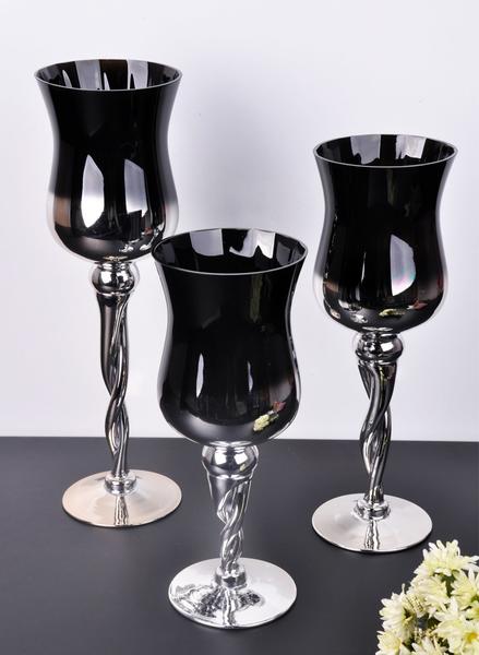 Bayev Black Decor Glass Kerzenhalter - 300631 Silber