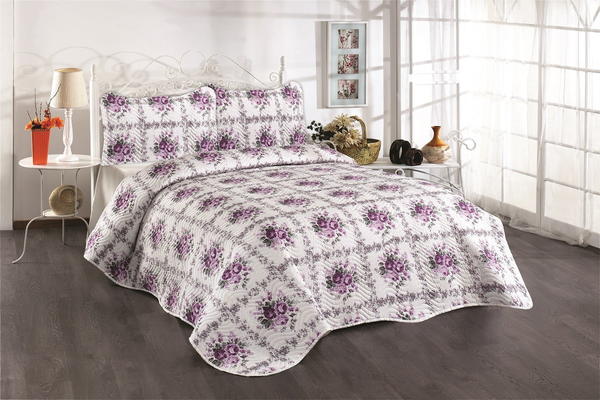 Belenay Baskılı Tek Kişilik Kapitone Yatak Örtüsü - Eva