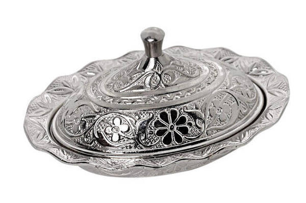 Çiçek Desenli Lokumluk ve Şekerlik-7136