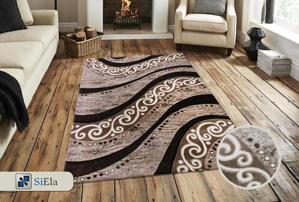 Siela Oscar Collection Simli Halı | Kahverengi | S-379-Brown