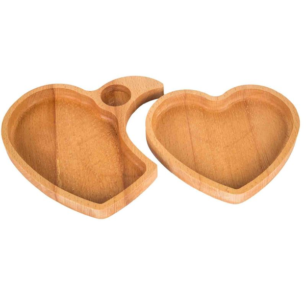 صحن تقديم للقلب مكون من قطعتين