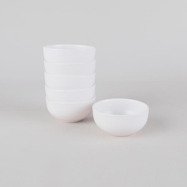 صحن شوربة أبيض مطفي 12 سم 6 قطع | كيراميكا