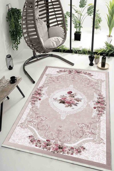 Birkilim Yıkanabilir Dekoratif Halı İpeksi Kaymaz Taban | MLN-IP-HK-072