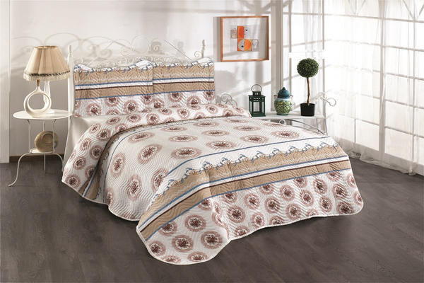 Belenay Baskılı Çift Kişilik Kapitone Yatak Örtüsü - Lavinia
