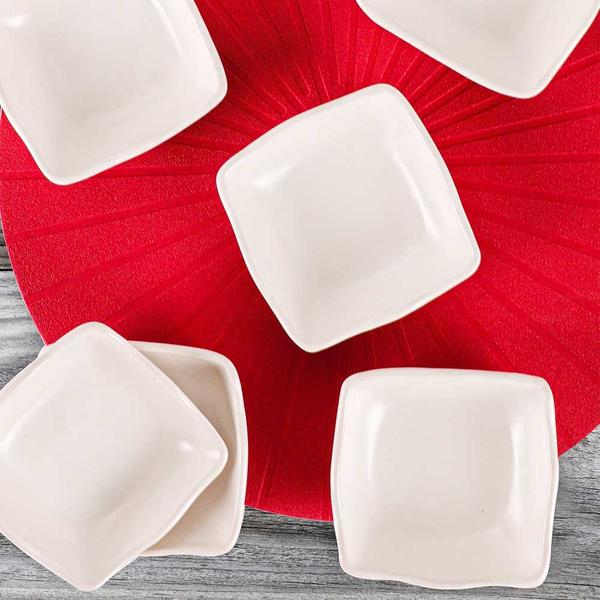 Mat Beyaz Asel Çerezlik / Sosluk 11 Cm 6 Adet | Keramika