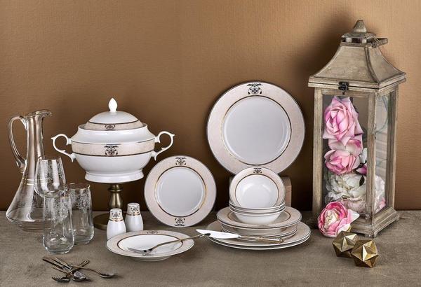 Neva Nadia 60 Teiliger Elegance Tafelservice Set | 12 Personen | Rund | N2571