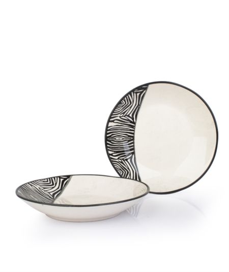 Acr Zebra Desen Çukur Tabak