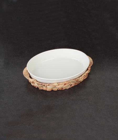 اكار | سلة خوص بيضاوية من البورسلين من رويال وايت 29 سم