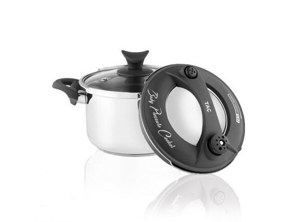 طنجرة ضغط للأطفال 2.5 لتر من تاش - رمادي