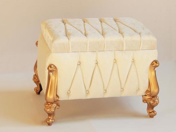 Avangarde Lüx Taşlı 2'li Çeyiz Sandığı Krem