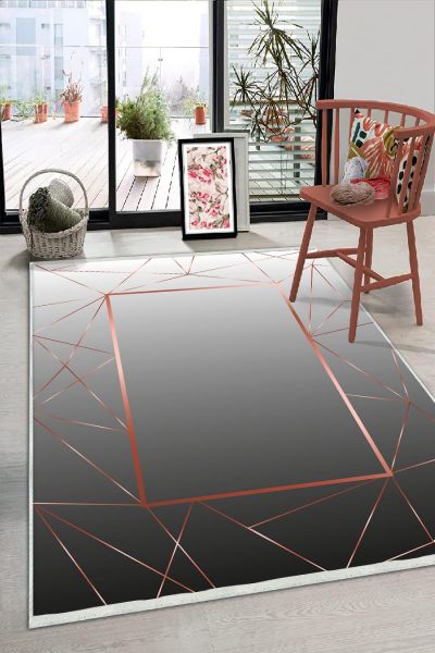 Birkilim Yıkanabilir Dekoratif Halı İpeksi Kaymaz Taban | MLN-IP-HS-291