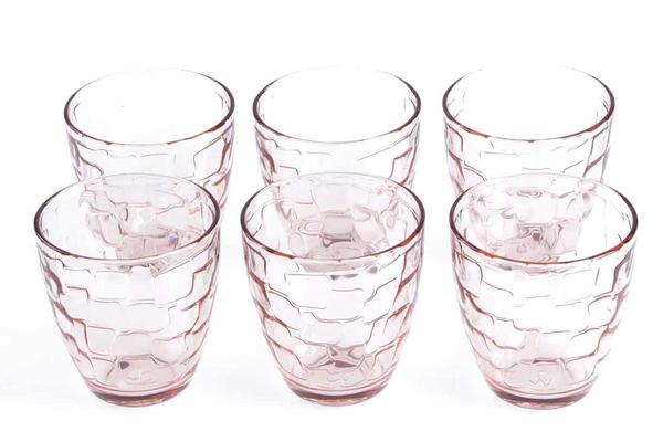 Paşabahçe Puzzle 6 Parça Su Bardağı Seti | Pembe | 52386-Rose