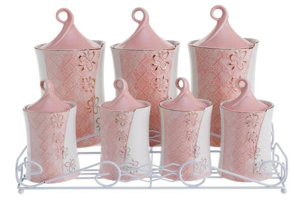 Duygu 15 Teiliges Gewürzdosen Set Rosa Dg-1520-pembe