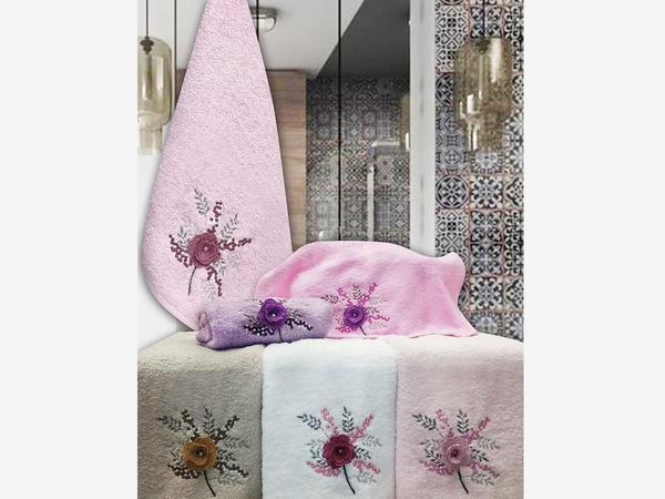 3d Flowers Pamuklu 6'lı El Yüz Havlusu