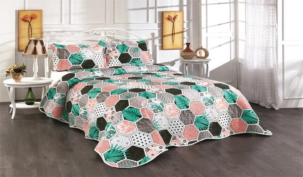 Belenay Baskılı Çift Kişilik Kapitone Yatak Örtüsü -Nautica Karışık