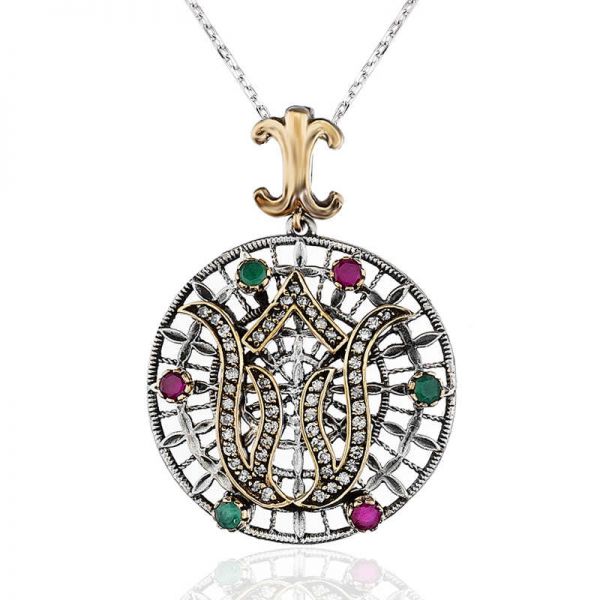 Gümüş Lale Otantik Bayan Kolye