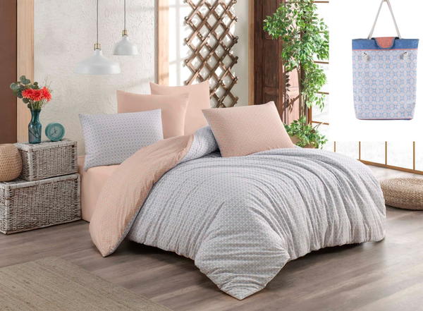 Soley Çanta Hediyeli Tek Kişilik Nevresim Takımı Aden