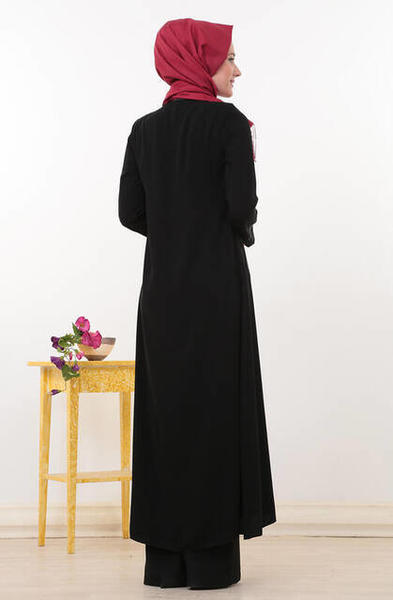 Ferace Irmak Taşlı - Siyah