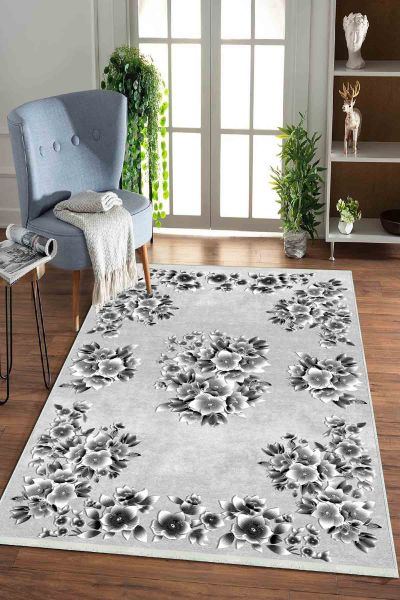 Birkilim Yıkanabilir Dekoratif Halı İpeksi Kaymaz Taban | MLN-IP-HK-092