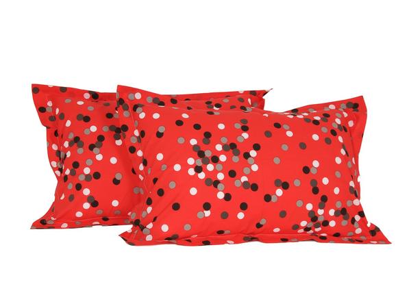 Droplet Pillow Cover 2 Pieces Red
