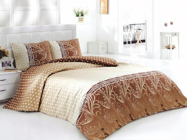 Ensemble de housse de couette double Felicia Deluxe Marron