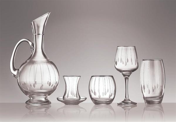 Damla Platin 31 Parça Kristal Takimi