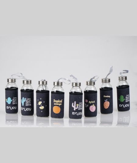 Acar Mutfak | Siyah Kılıflı Cam Termos 400 ml