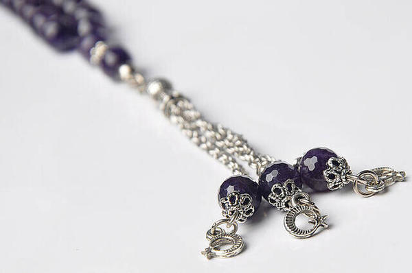 Fasetli Ametist Taşı Tesbih