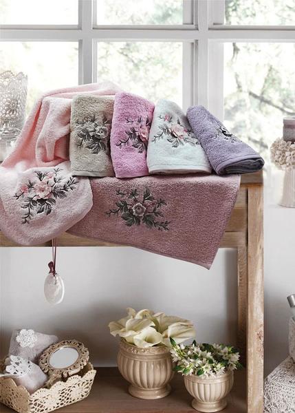 Flowers 3d Nakışlı 6lı Havlu Seti