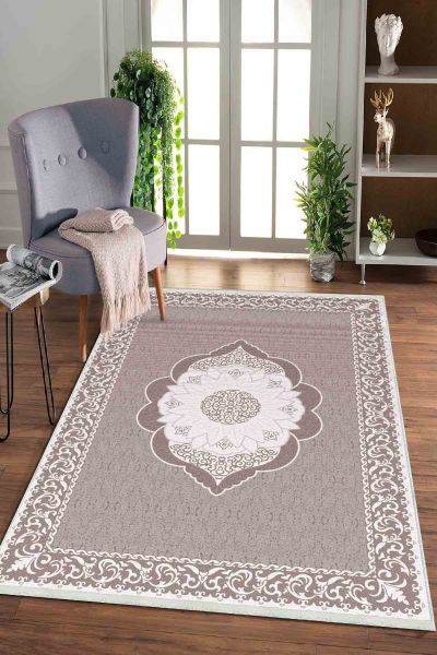 Birkilim Yıkanabilir Dekoratif Halı İpeksi Kaymaz Taban | MLN-IP-HK-0147