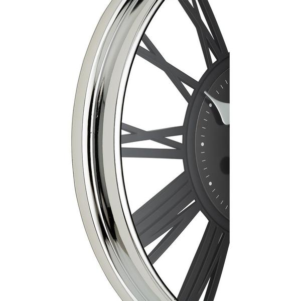 Dekonaz | Duvar Saati | Siyah-Gümüş | By-3126-1b